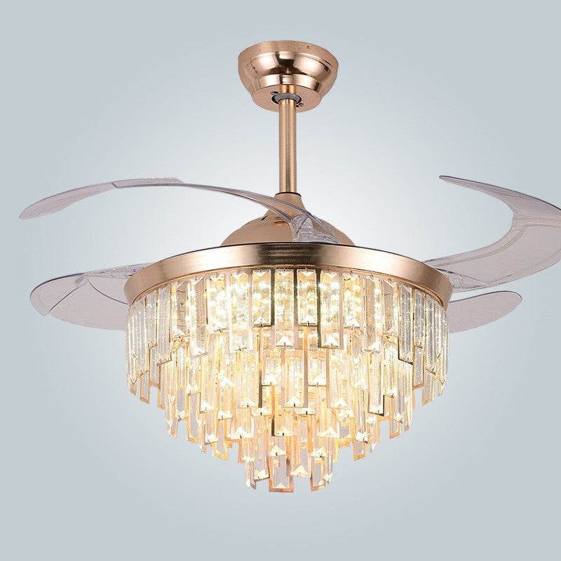 Living Room Invisible Dining Room ABS Ceiling Fan Lamp - Mubimart