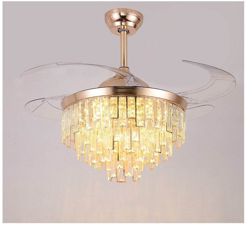 Living Room Invisible Dining Room ABS Ceiling Fan Lamp - Mubimart