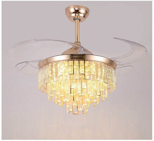 Living Room Invisible Dining Room ABS Ceiling Fan Lamp - Mubimart