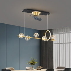 Living Room Nordic Luxury Intelligent APP Ceiling Fan Ceiling Light - Mubimart -  