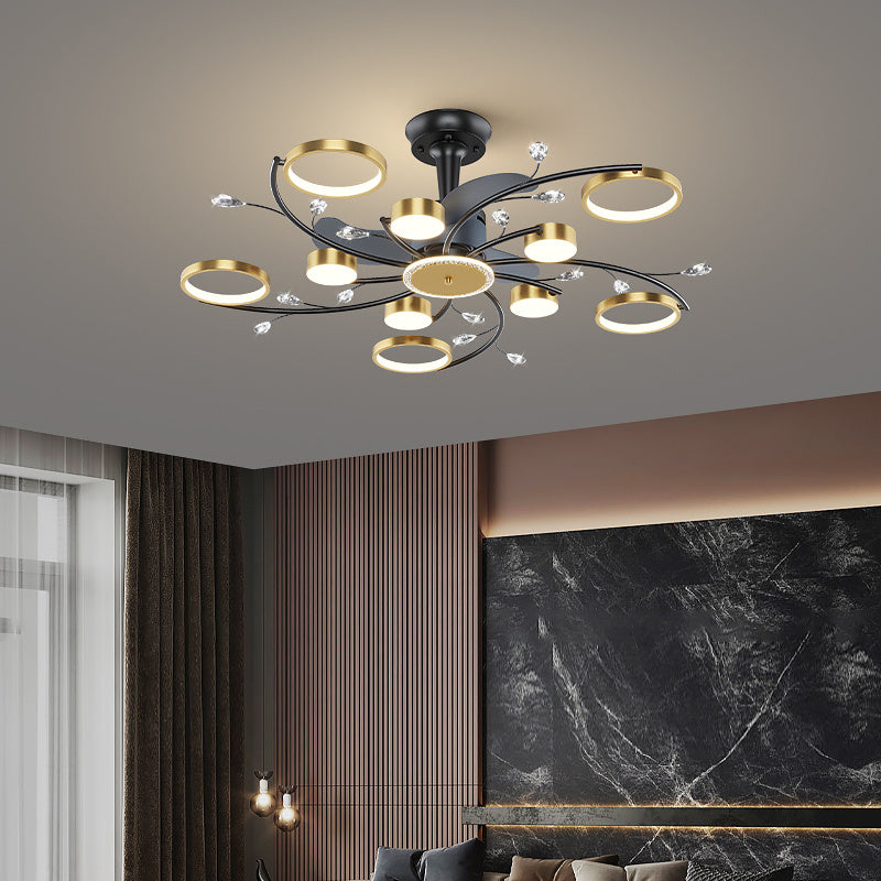 Living Room Nordic Luxury Intelligent APP Ceiling Fan Ceiling Light - Mubimart - Ceiling Fans 