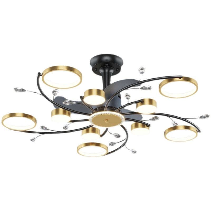 Living Room Nordic Luxury Intelligent APP Ceiling Fan Ceiling Light - Mubimart -  