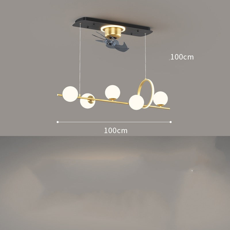 Living Room Nordic Luxury Intelligent APP Ceiling Fan Ceiling Light - Mubimart -  