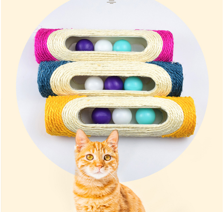 Long Sisal Drum Cat Toys Three - Mubimart -  