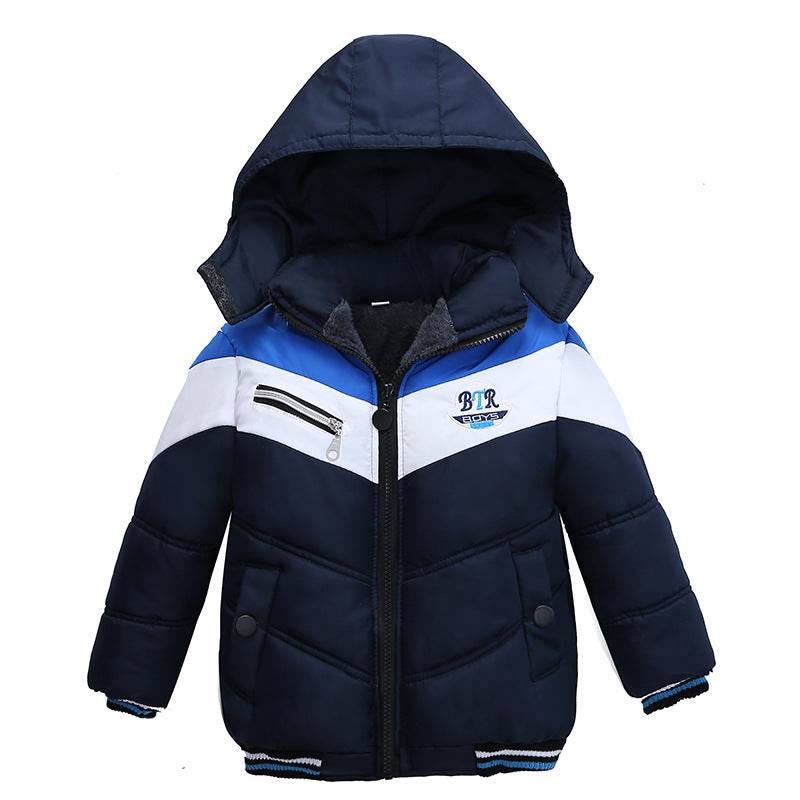 Long Sleeved Hooded Padded Jacket For Boys - Mubimart