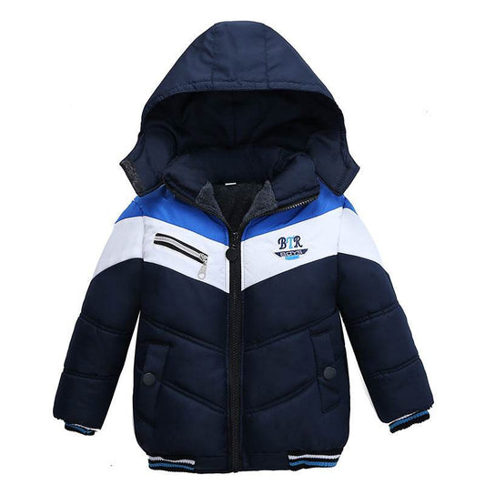 Long Sleeved Hooded Padded Jacket For Boys - Mubimart