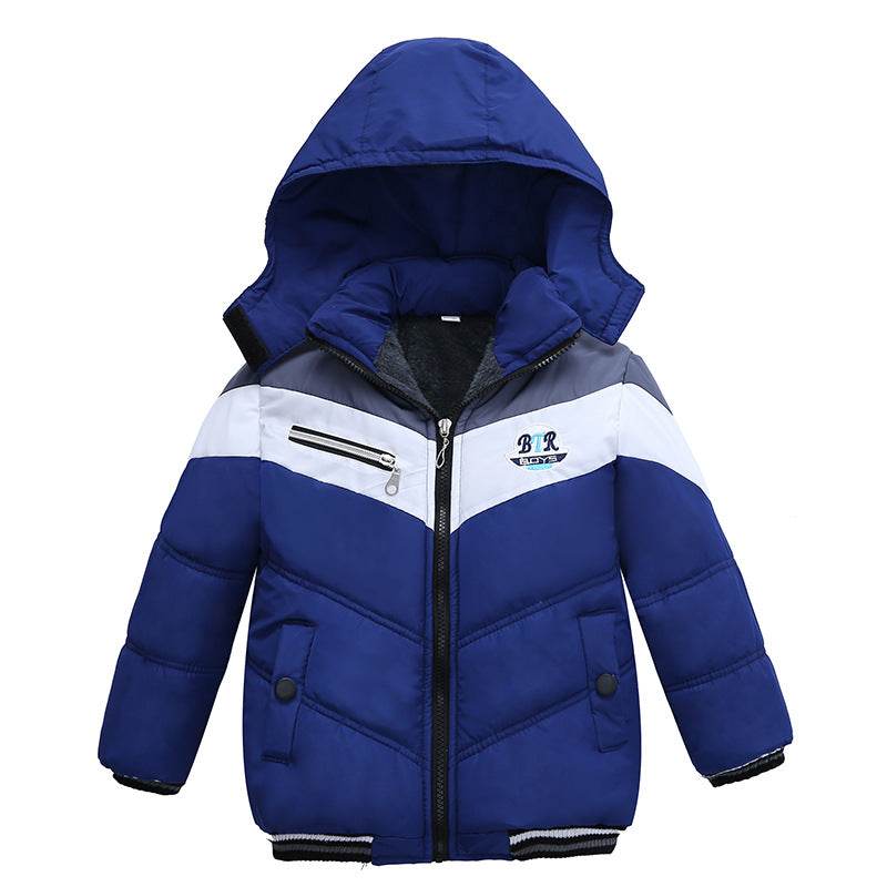 Long Sleeved Hooded Padded Jacket For Boys - Mubimart