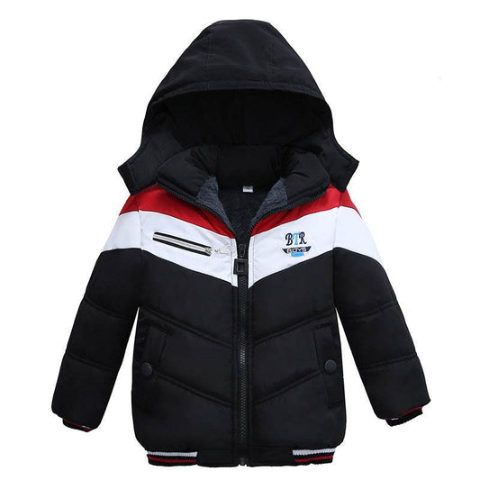Long Sleeved Hooded Padded Jacket For Boys - Mubimart