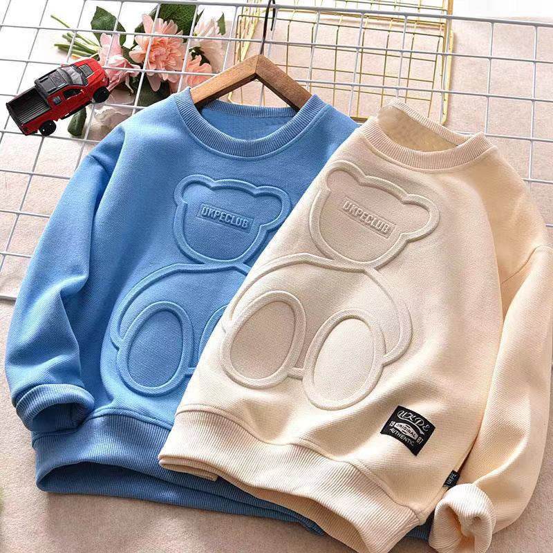 Long Sleeved T Shirt Children Plus Velvet Bottoming Shirt - Mubimart