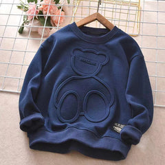 Long Sleeved T Shirt Children Plus Velvet Bottoming Shirt - Mubimart -  