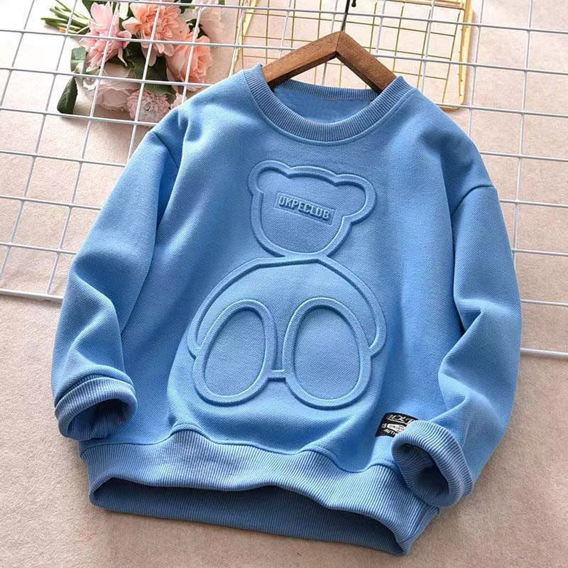 Long Sleeved T Shirt Children Plus Velvet Bottoming Shirt - Mubimart -  