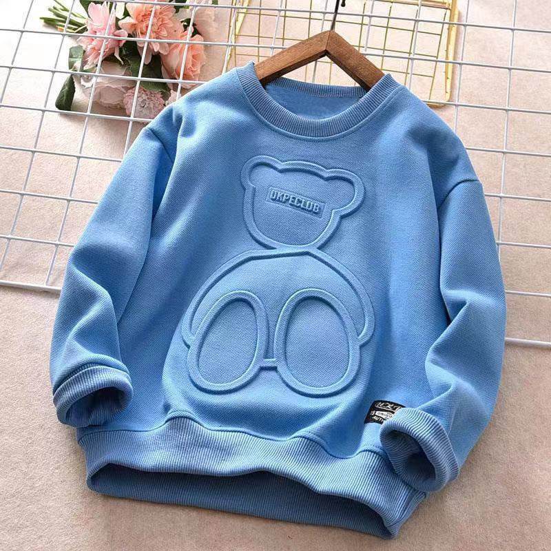 Long Sleeved T Shirt Children Plus Velvet Bottoming Shirt - Mubimart