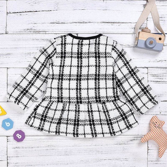 Long-sleeved Dresses Two-piece Children's Baby Small Incense Wind Suit - Mubimart