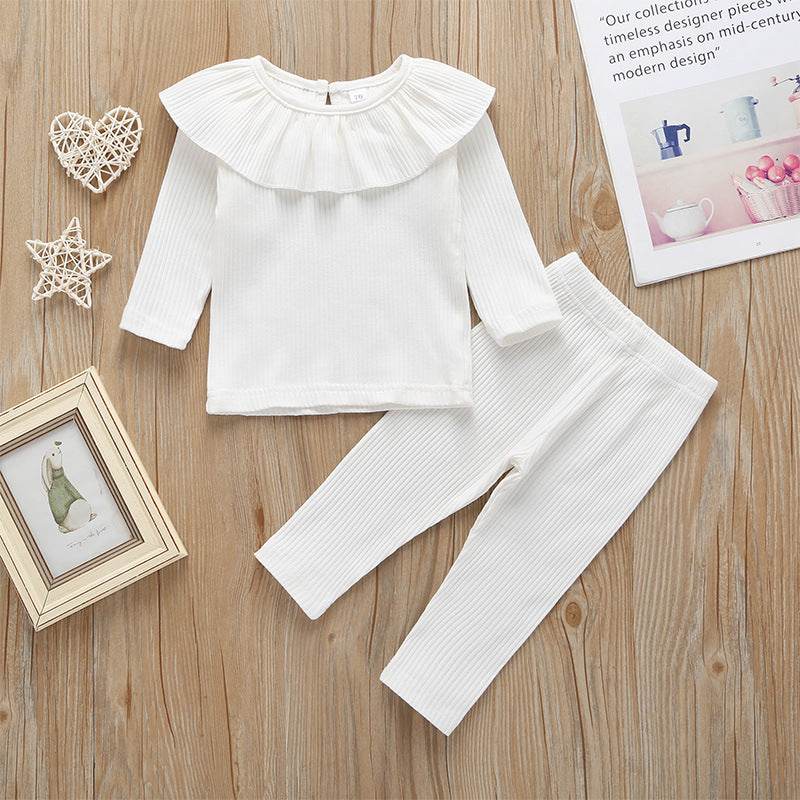 Lotus leaf girl pants - Mubimart