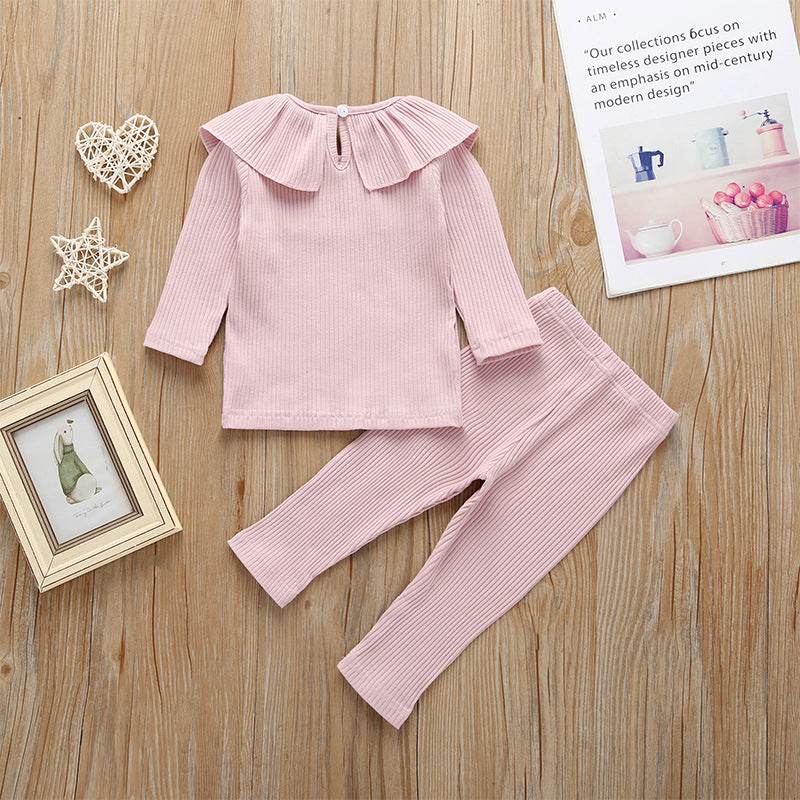 Lotus leaf girl pants - Mubimart