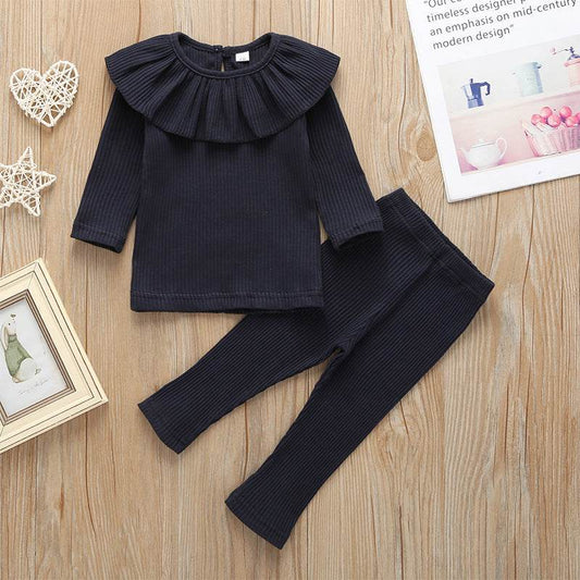 Lotus leaf girl pants - Mubimart