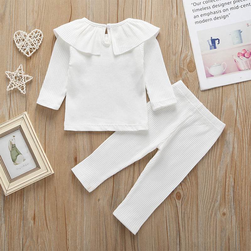 Lotus leaf girl pants - Mubimart