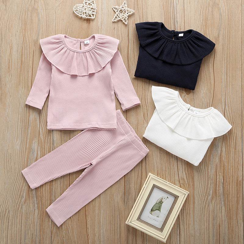 Lotus leaf girl pants - Mubimart