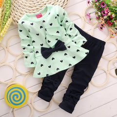 Love bow girl set - Mubimart - Clothing Set 