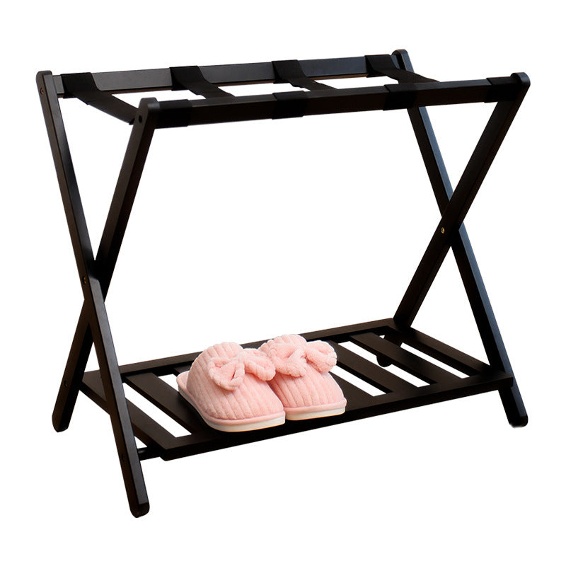 Luggage Rack Black Household High Grade - Mubimart -  