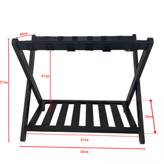 Luggage Rack Black Household High Grade - Mubimart -  