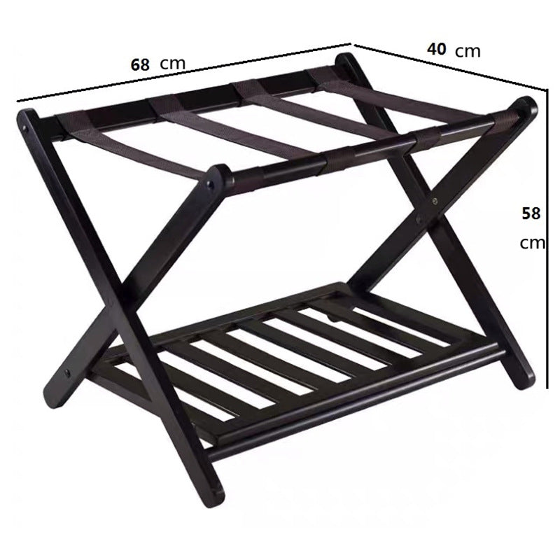 Luggage Rack Black Household High Grade - Mubimart -  