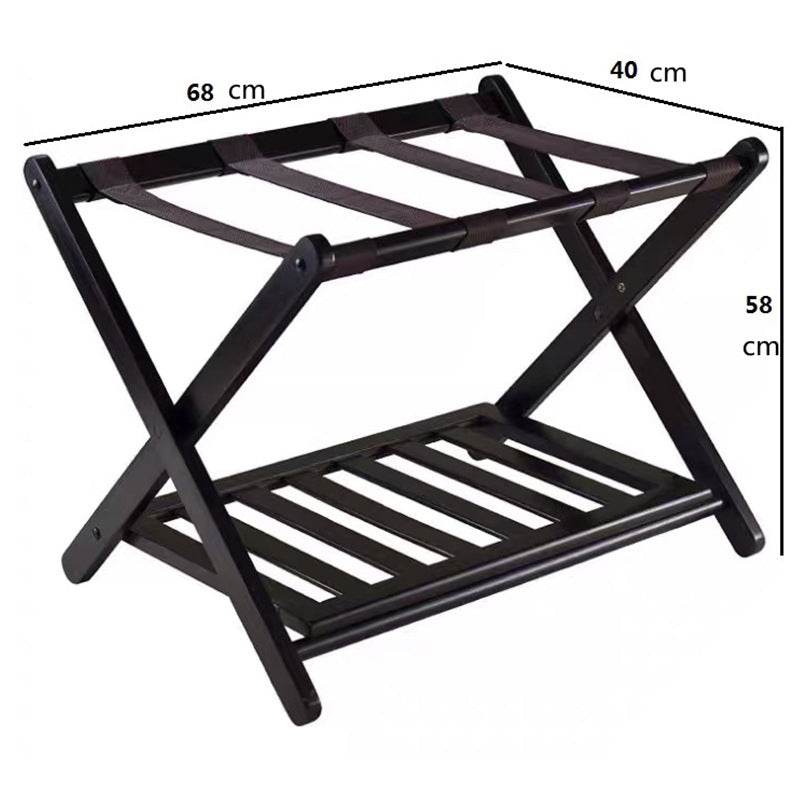Luggage Rack Black Household High Grade - Mubimart