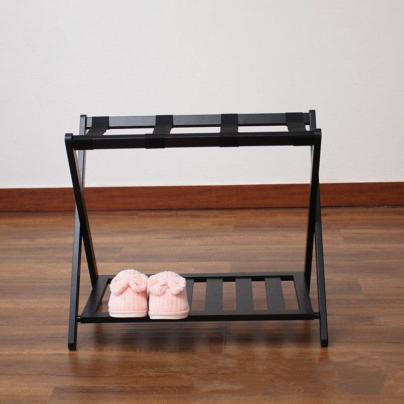 Luggage Rack Black Household High Grade - Mubimart