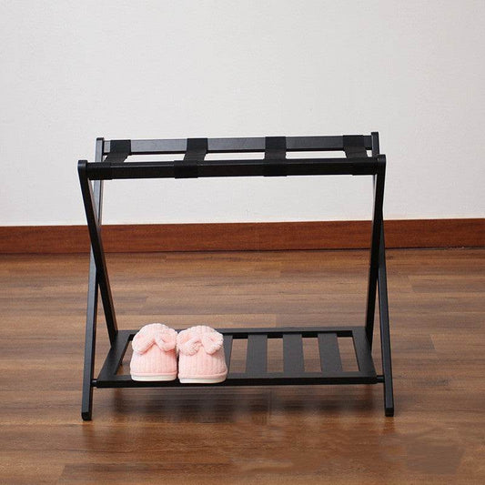 Luggage Rack Black Household High Grade - Mubimart