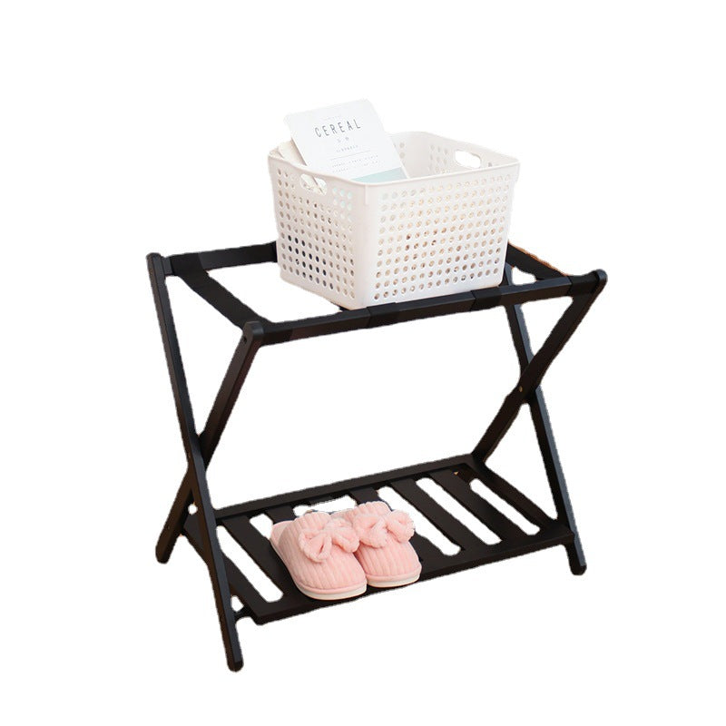 Luggage Rack Black Household High Grade - Mubimart -  