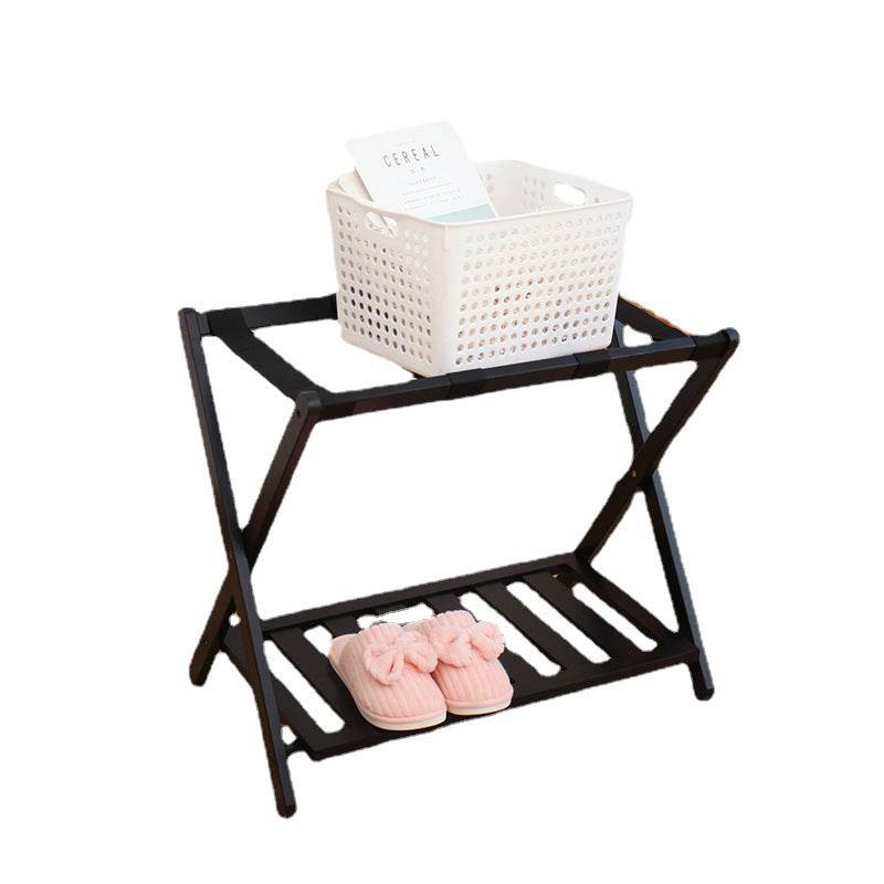 Luggage Rack Black Household High Grade - Mubimart