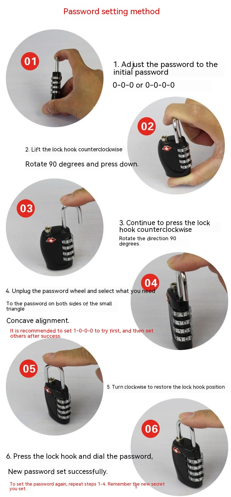 Luggage anti-theft customs code lock - Mubimart -  