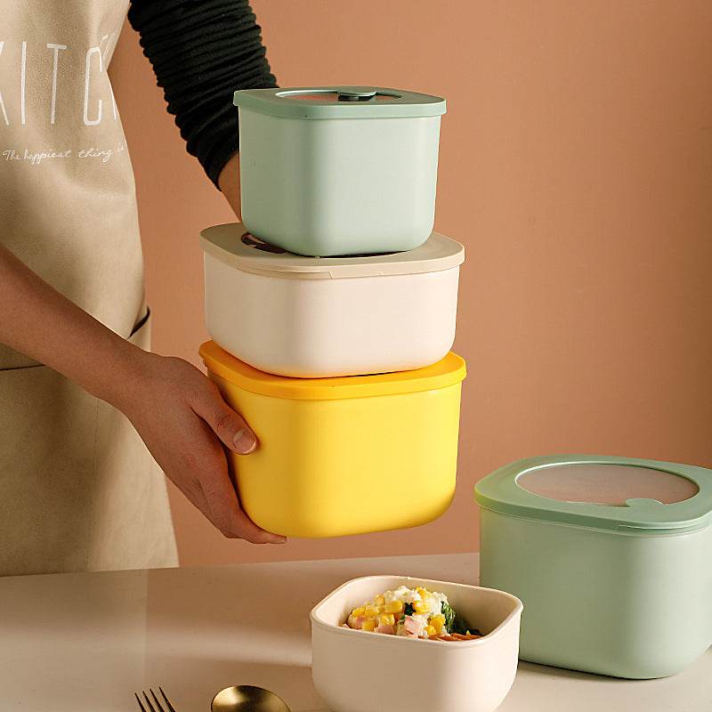 Lunch Box Plastic Refrigerator Storage Box Frozen Microwave Heating Lunch Box Sealed Lunch Box Fresh-keeping Box - Mubimart