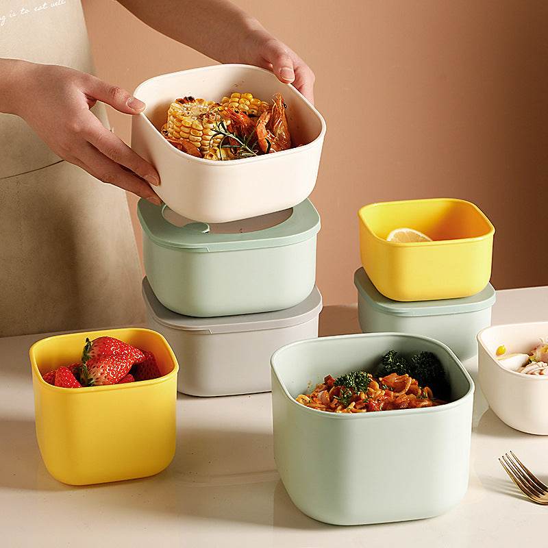 Lunch Box Plastic Refrigerator Storage Box Frozen Microwave Heating Lunch Box Sealed Lunch Box Fresh-keeping Box - Mubimart