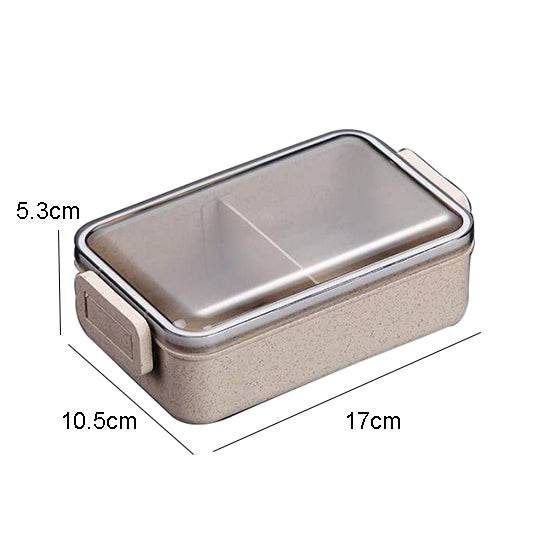 Lunch Box Wheat Straw Bento Box Microwaveable Plastic - Mubimart