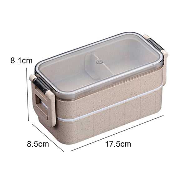 Lunch Box Wheat Straw Bento Box Microwaveable Plastic - Mubimart -  