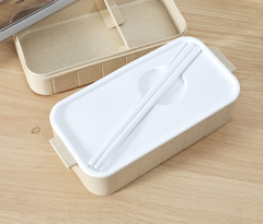 Lunch Box Wheat Straw Bento Box Microwaveable Plastic - Mubimart -  