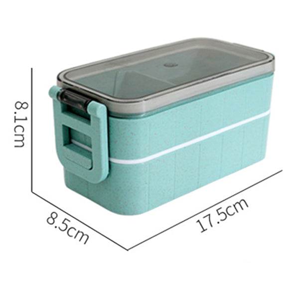 Lunch Box Wheat Straw Bento Box Microwaveable Plastic - Mubimart