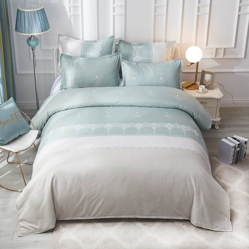 Luxury Comforter Bedding Set Printed Duvet Cover Pillowcases - Mubimart