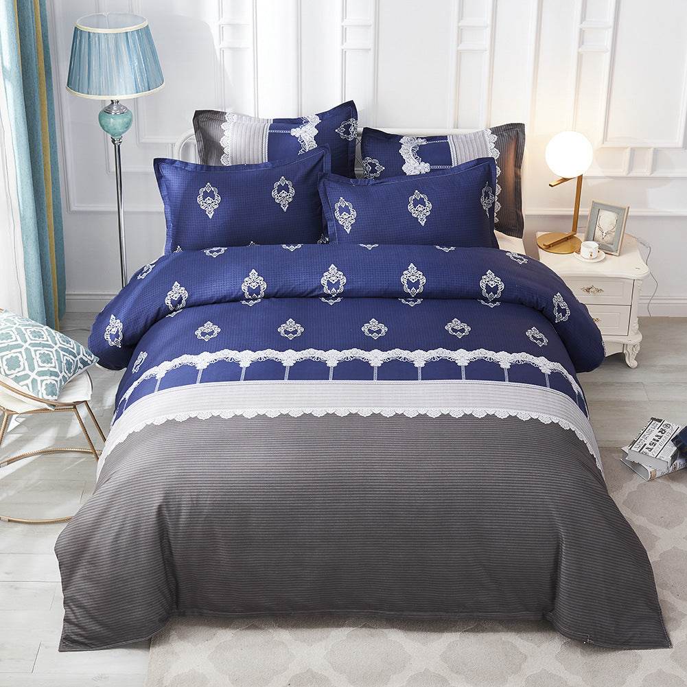 Luxury Comforter Bedding Set Printed Duvet Cover Pillowcases - Mubimart