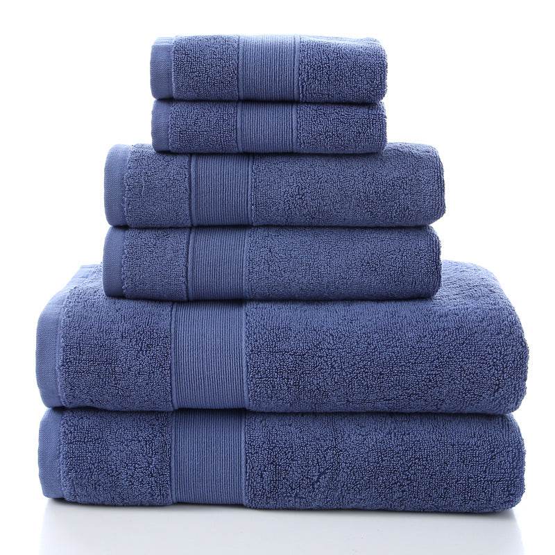 Luxury Cotton Bath Set Towels White Bathroom 2 Large - Mubimart