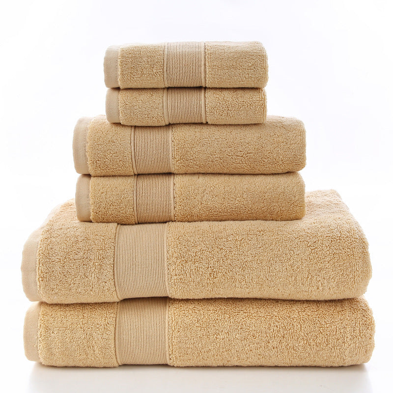 Luxury Cotton Bath Set Towels White Bathroom 2 Large - Mubimart -  