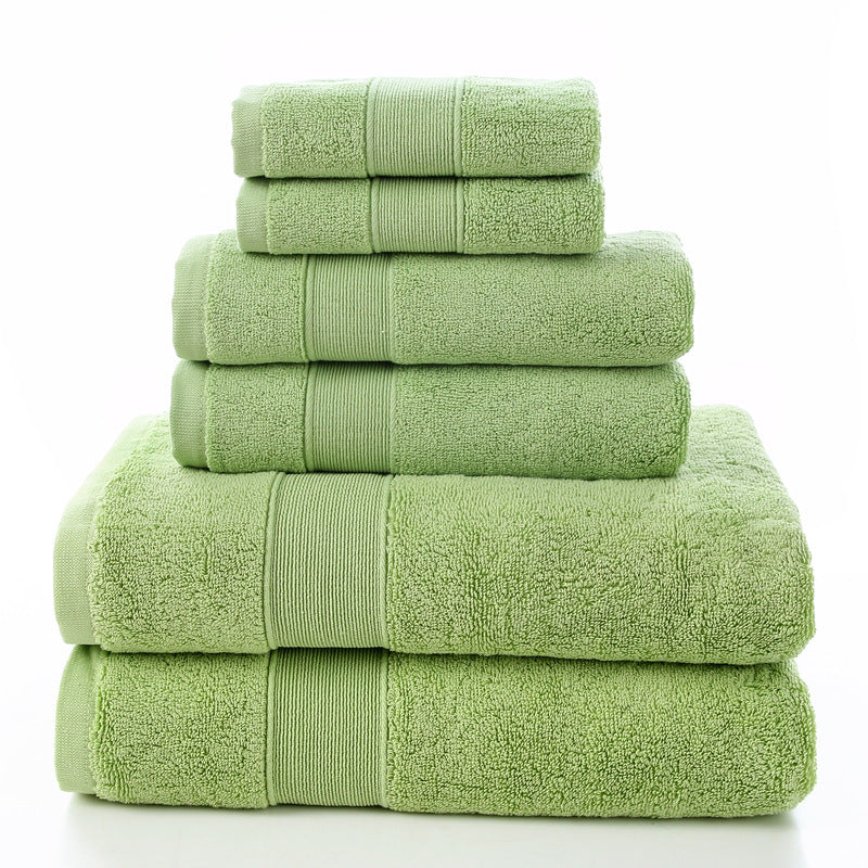 Luxury Cotton Bath Set Towels White Bathroom 2 Large - Mubimart -  