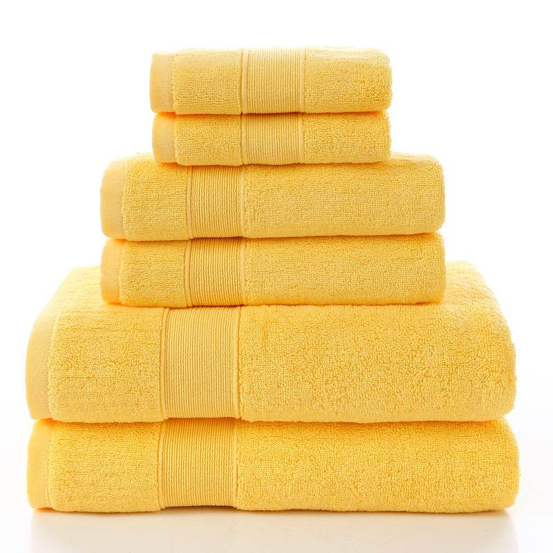 Luxury Cotton Bath Set Towels White Bathroom 2 Large - Mubimart