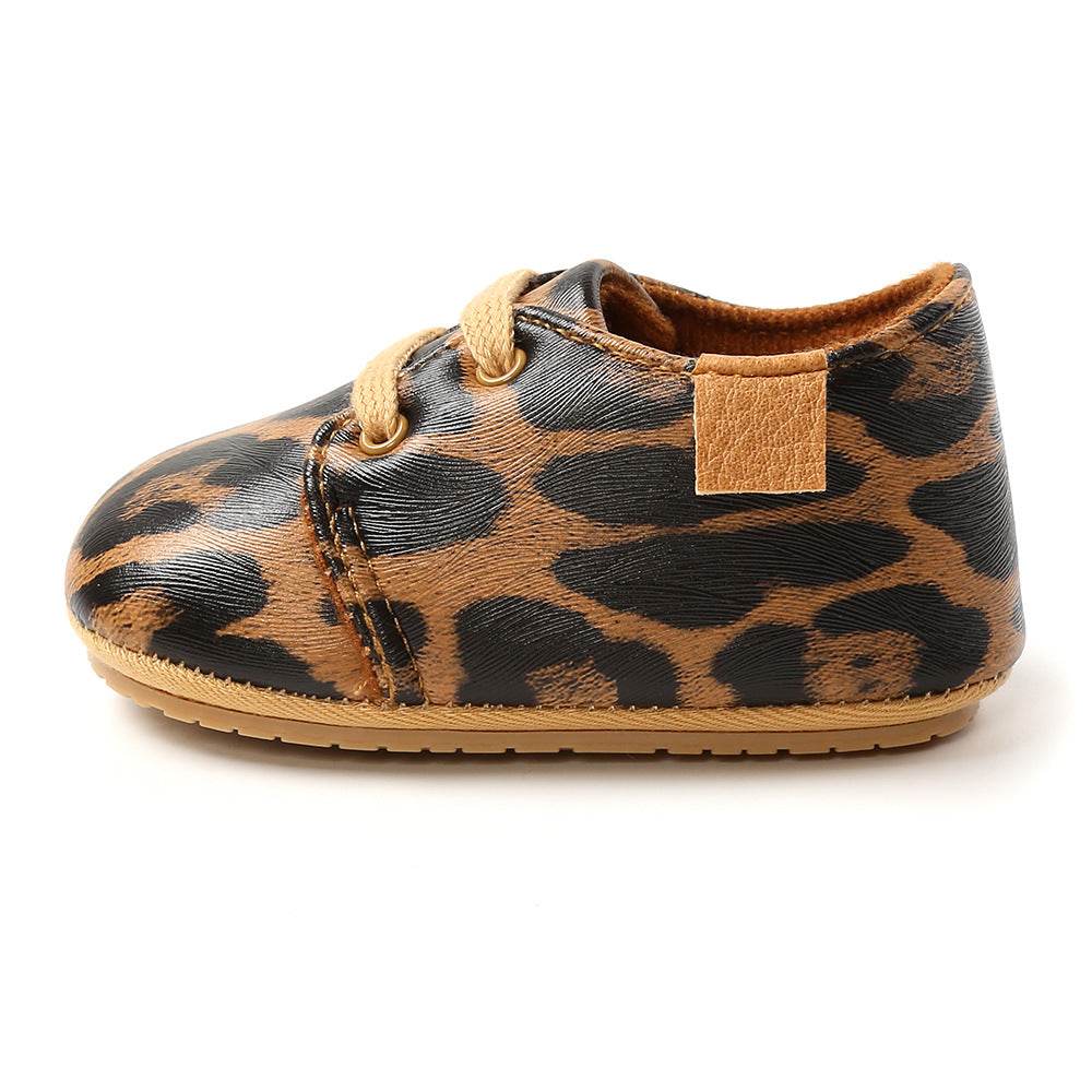Luxury Soft Leather Baby Moccasins Shoes Newborn Rubber Sole First Walkers Boys Toddler Shoes - Mubimart