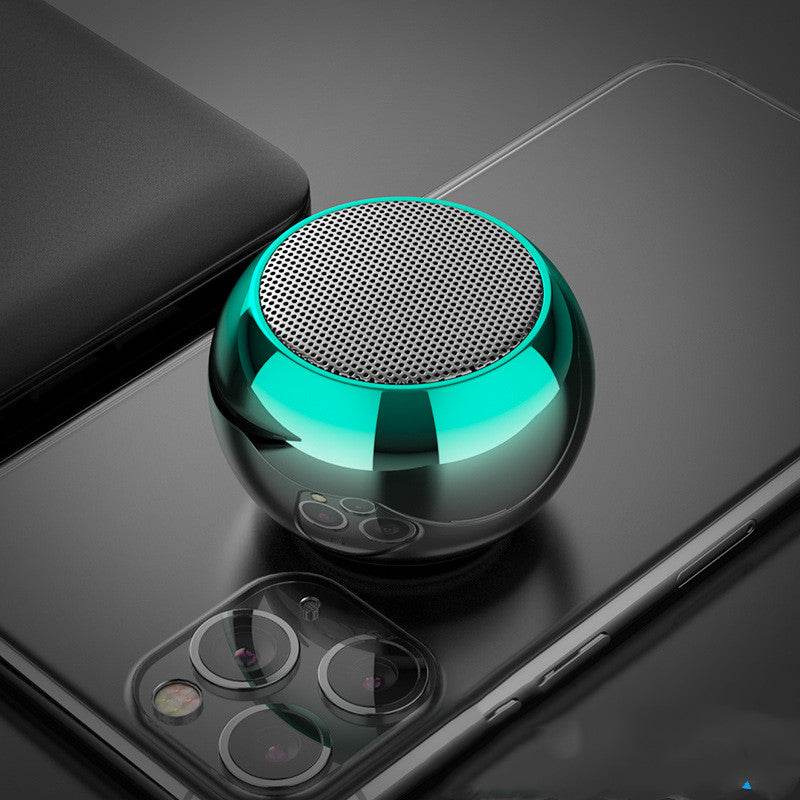 M3 Colorful Wireless Speakers 3D Mini Electroplating Round Steel Cannon Blue tooth Speaker Radio Support U Disk Subwoofer - Mubimart