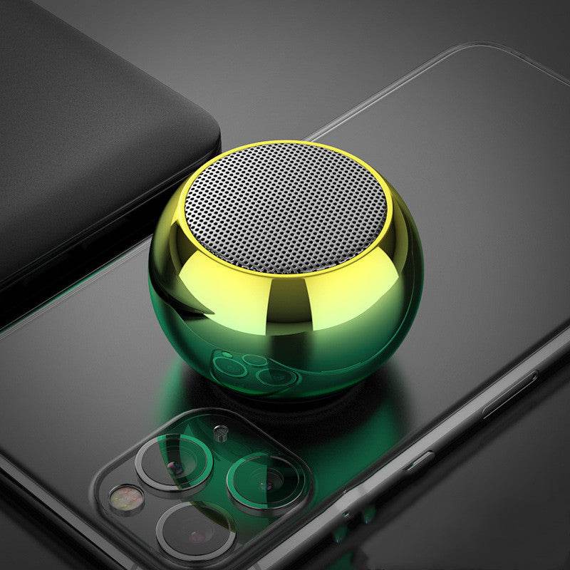 M3 Colorful Wireless Speakers 3D Mini Electroplating Round Steel Cannon Blue tooth Speaker Radio Support U Disk Subwoofer - Mubimart