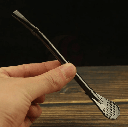 METAL MATE STRAWS - WITH STRAINER - Mubimart