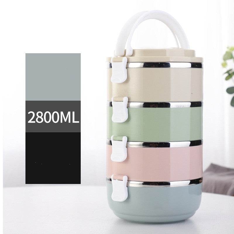 MICCK Multi-layer Kids Lunch Box Stainless Steel Thermal Heated Bento Box Food Containers Large Capacity Vacuum Insulation Boxes - Mubimart