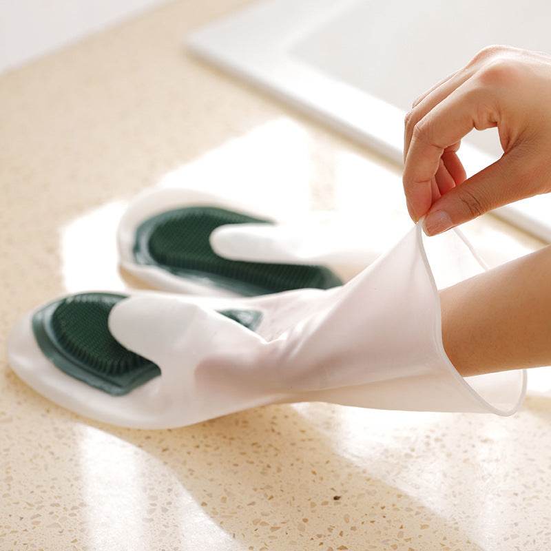 Magic Brush Glove Washing Dishes Cleaning Housework Non-Slip Waterproof Heat Insulation - Mubimart